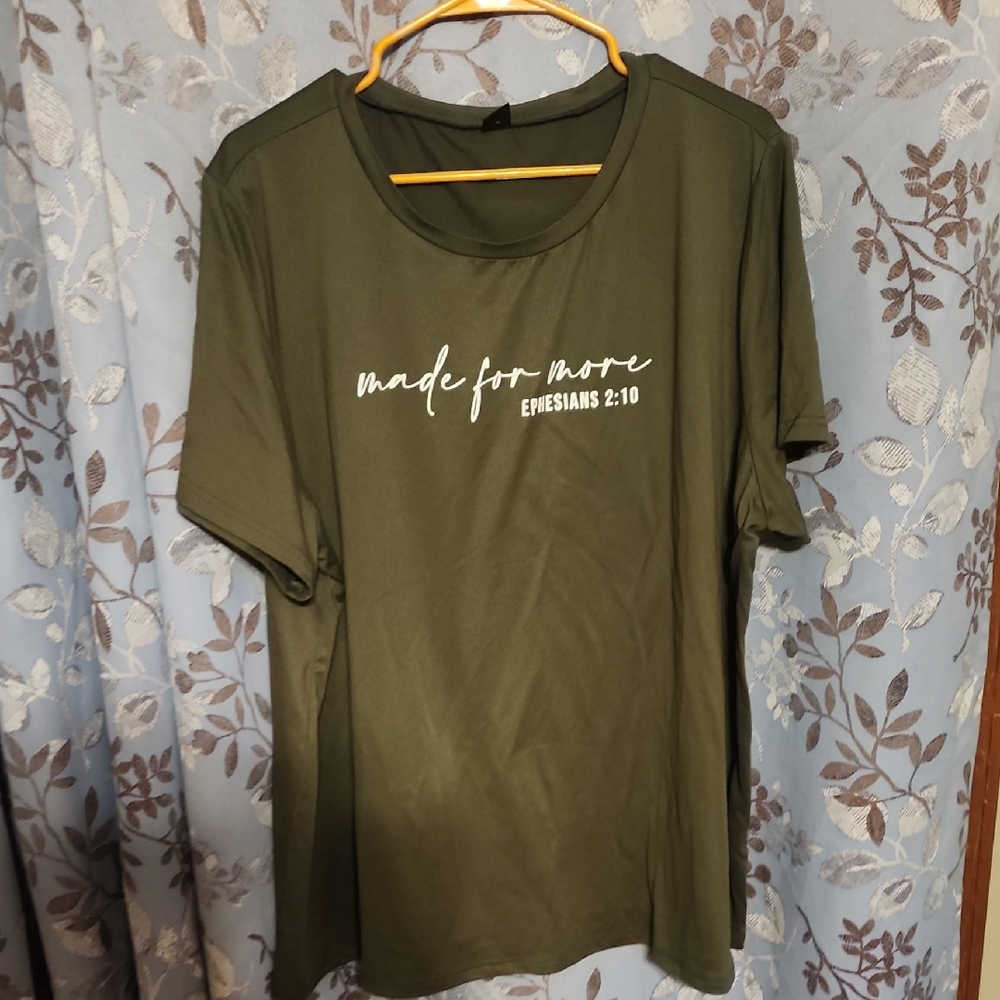 SHEIN Olive Green Graphic Tee